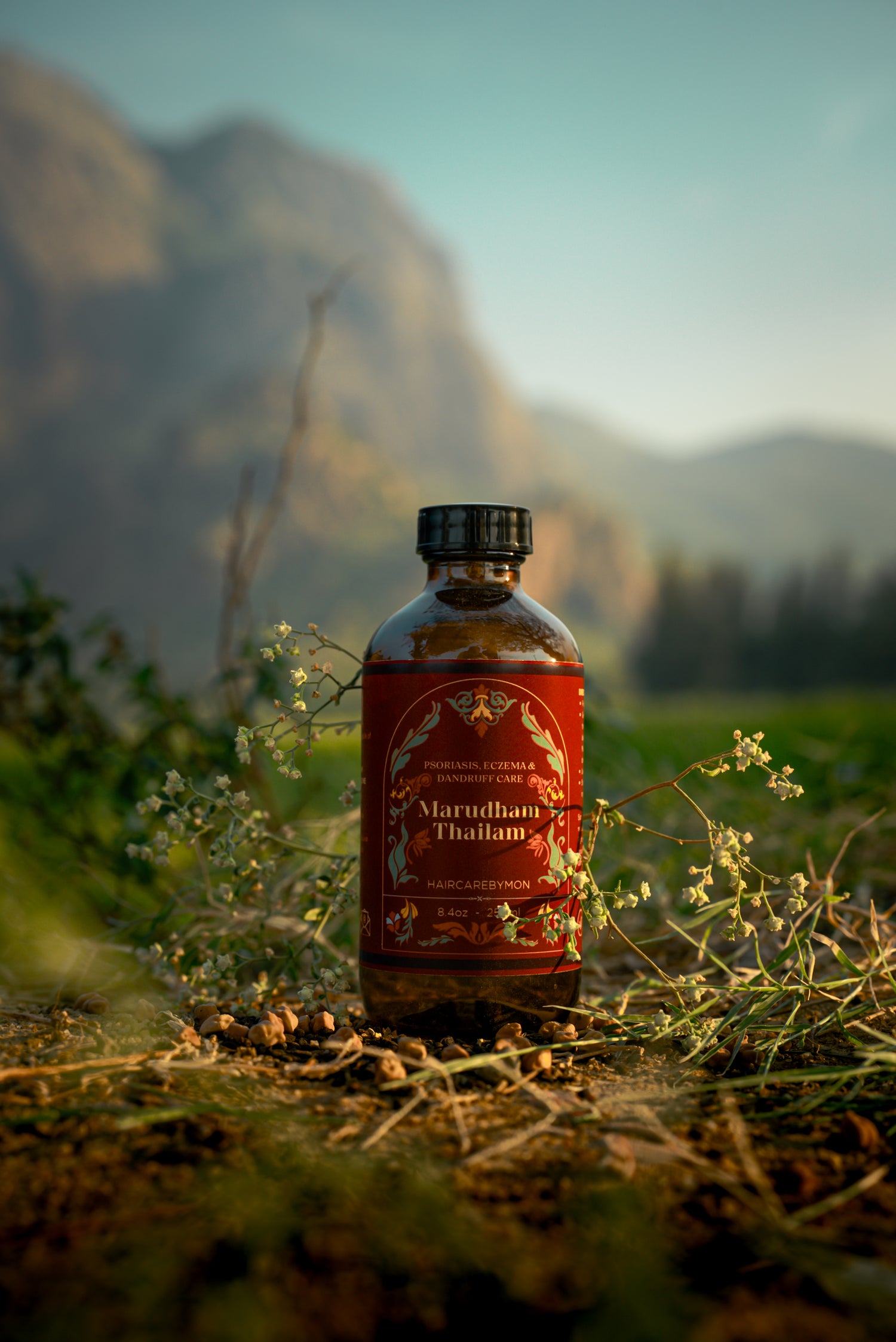 Marudham Thailam | Ayurvedic Oil for Eczema, Psoriasis &amp; Dandruff (Unscented)