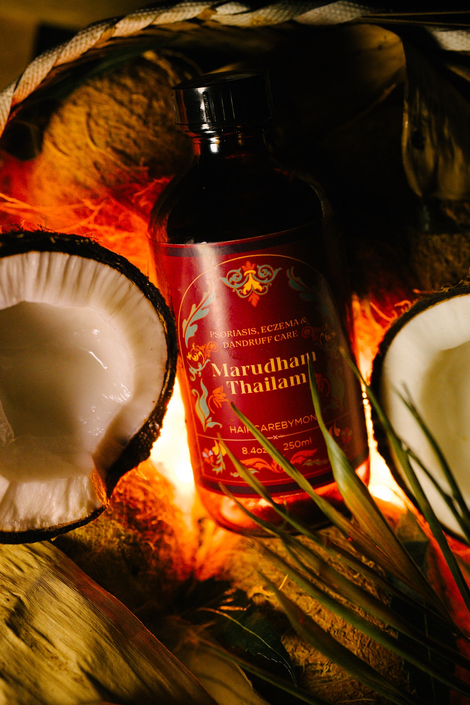 Marudham Thailam | Ayurvedic Oil for Eczema, Psoriasis &amp; Dandruff (Unscented)